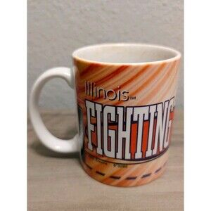 Illinois Fighting Illini Coffee Mug University of Illinois Orange Logo 2002